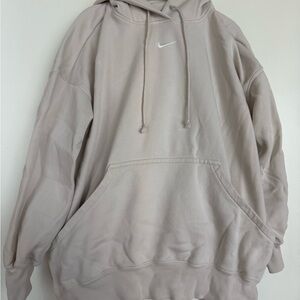 Nike Men's Cream Hoodie Sweater